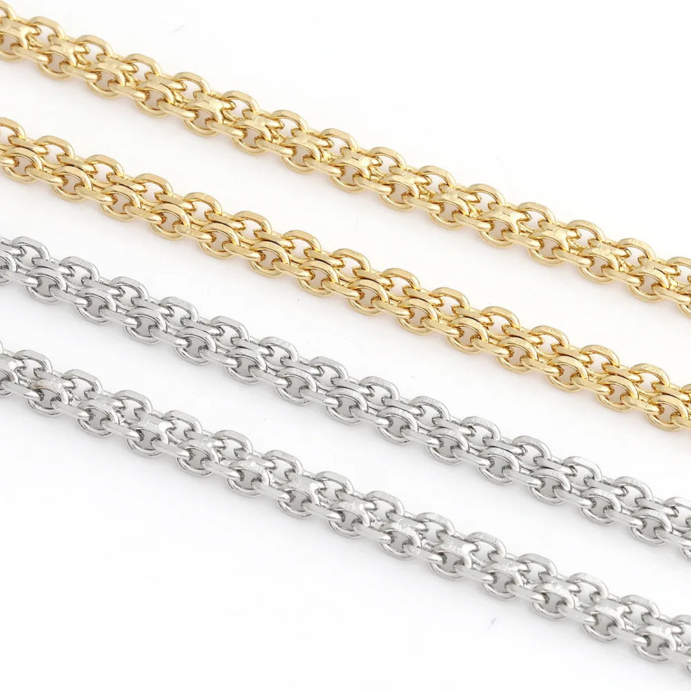 D813 Fashion Double Loop Chain Stainless Steel Bulk Thick Chain for Necklace Bracelet Jewelry Diy