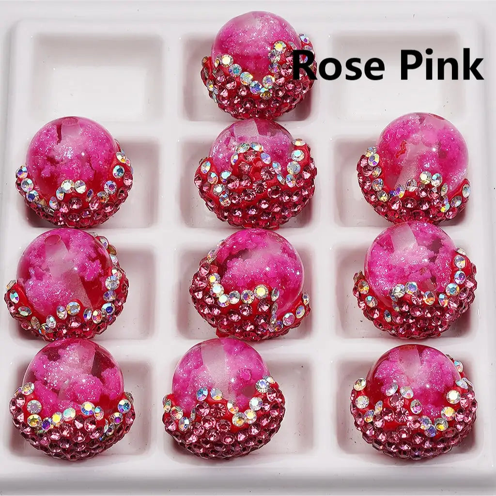 DIY Mobile Phone Chain Accessories with Luminous Multi-Color Cloud Acrylic Pinecone and Pumpkin Beads