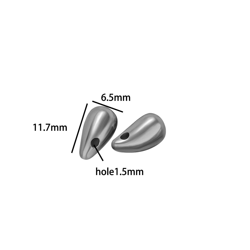 Factory Direct Sale 18k Gold Plated Stainless Steel Waterdrop Charms Pendant for Jewelry Necklace Earrings Making Bulk Wholesale