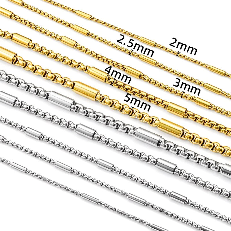 D146 Amazing Hot 18k Gold Plated Stainless Steel Chain Necklace Bracelet Making Jewelry Chain Wholesale