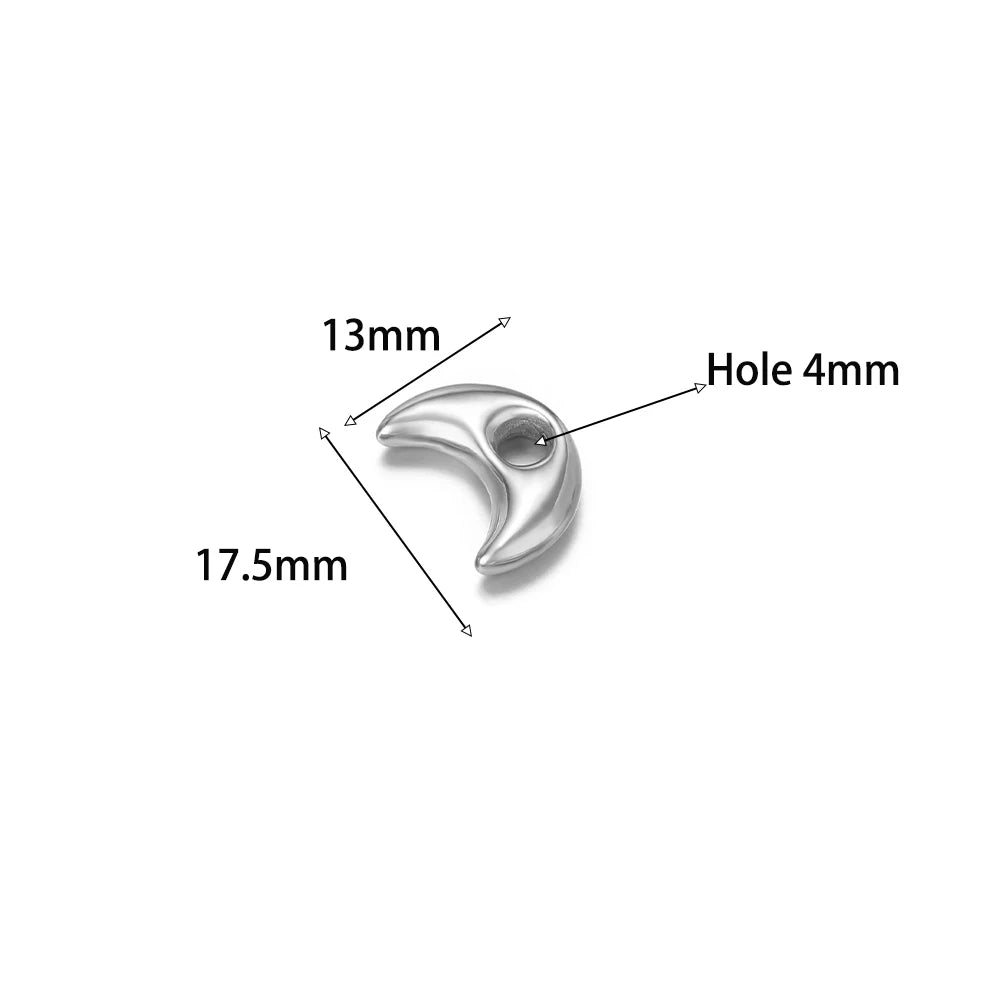 Non Tarnish Stainless Steel18k Gold Plated Hollow Star Heart Square Flower Charms Pendant for DIY Jewelry Earring Making