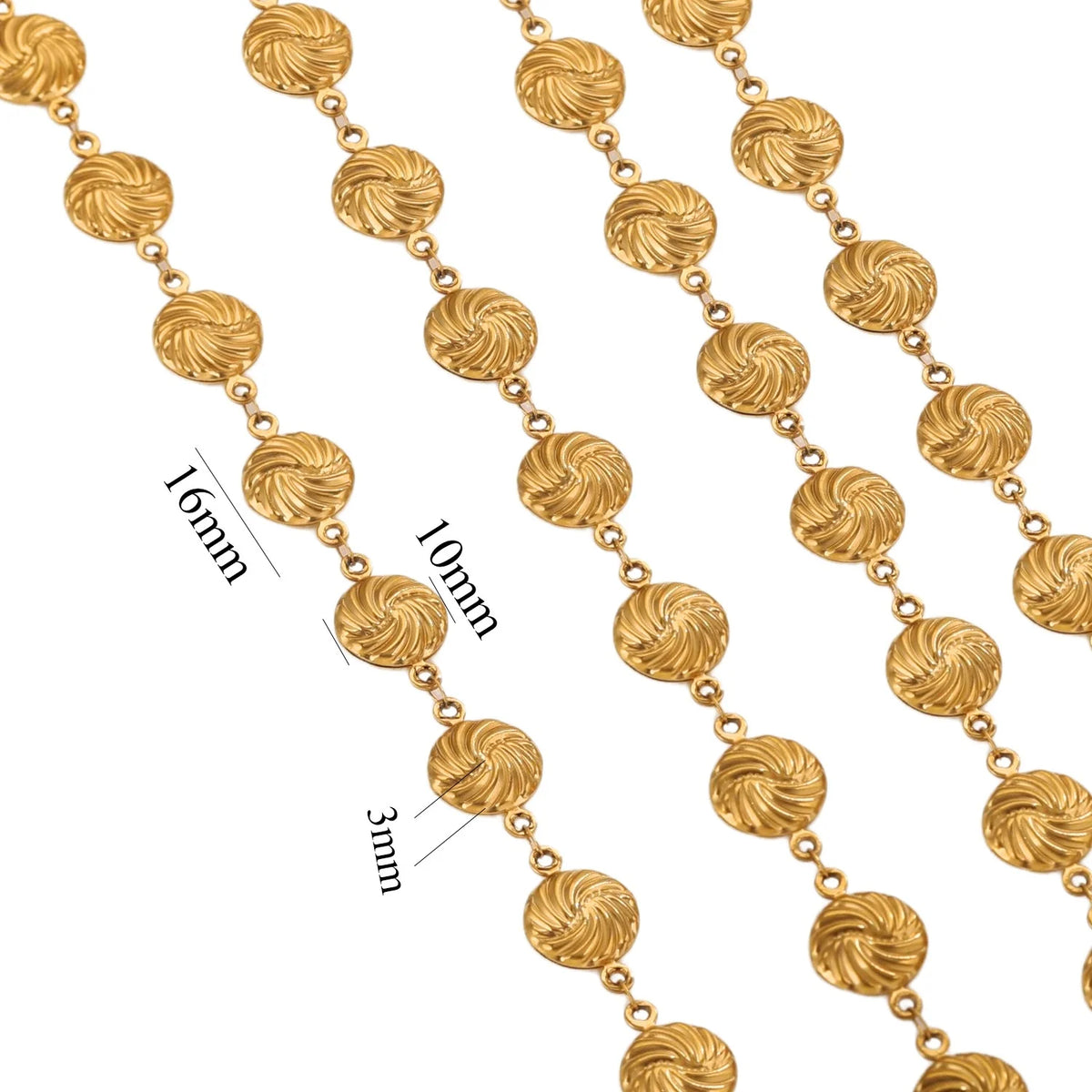 A2836 Amazing Hot Sea Ocean Shell Chain Gold Plated Cross Chain for Necklace Bracelet Making Diy