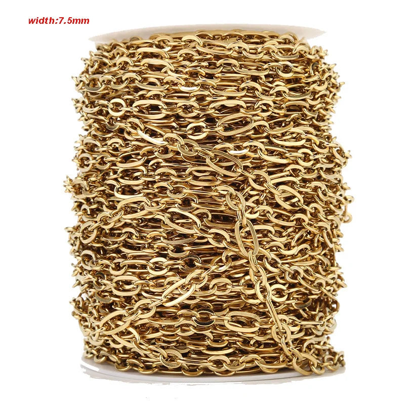 B4755 360L Stainless Steel Chain O Bulk 18k Gold Chain Waterproof Chain for Men Jewelry