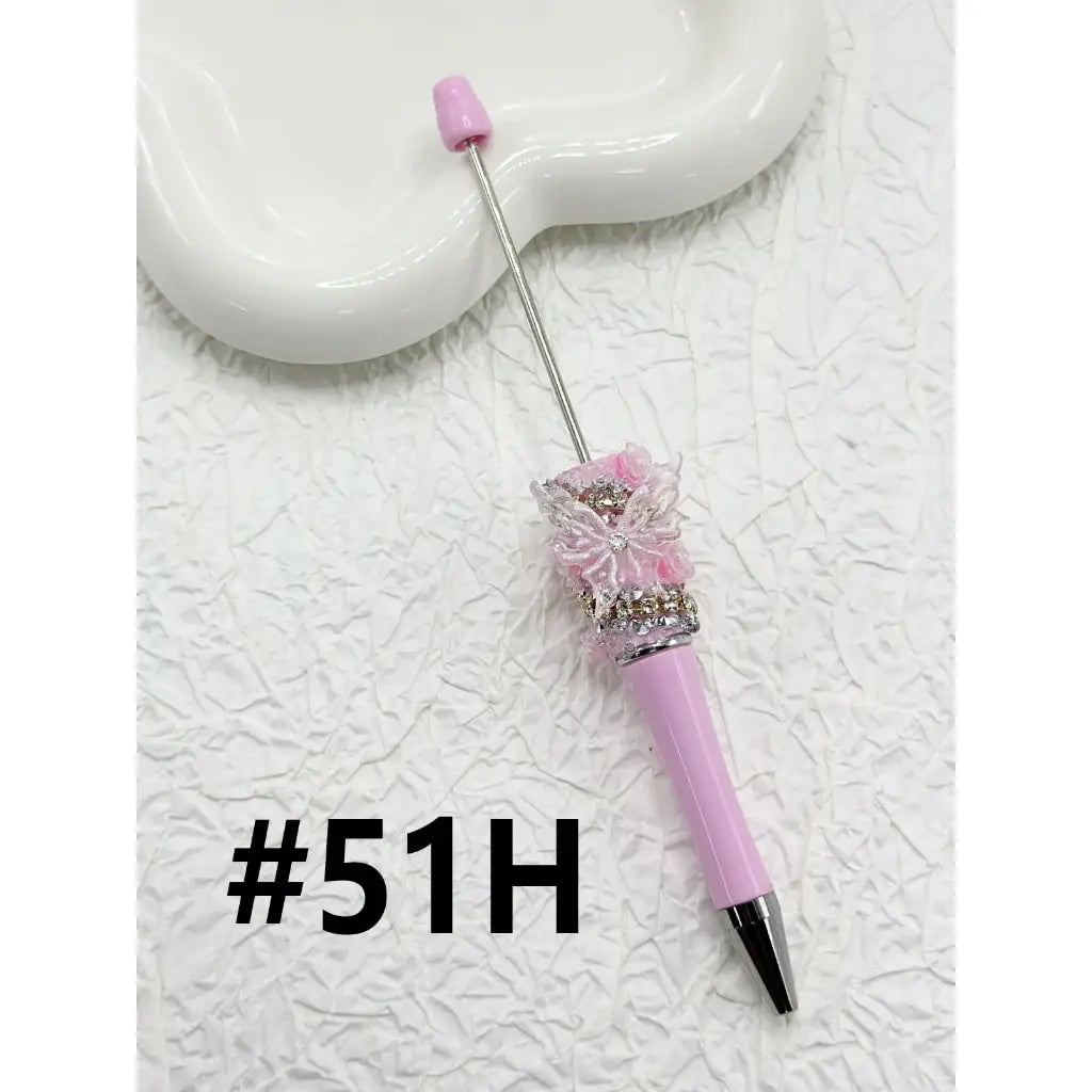 Butterfly Flower Ballpoint Pen with Rhinestone Chain Clear Sugar Solid Color Gift