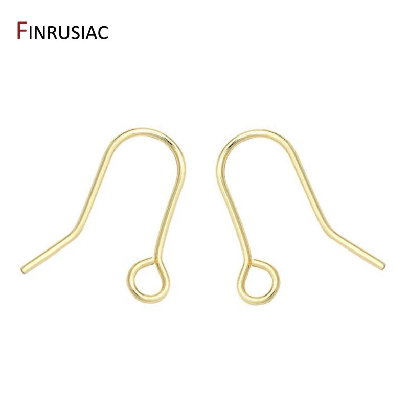 Jewellery Making Supplies 14K Gold Plated Ear Wires Wholesale Simple Earring Hooks For DIY Making Earrings Material