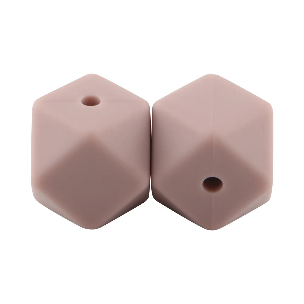 100Pcs Silicone Beads 14mm Hexagon Bead For Jewelry Making DIY Necklace Bracelets Keychain Jewelry Accessories Food Grade