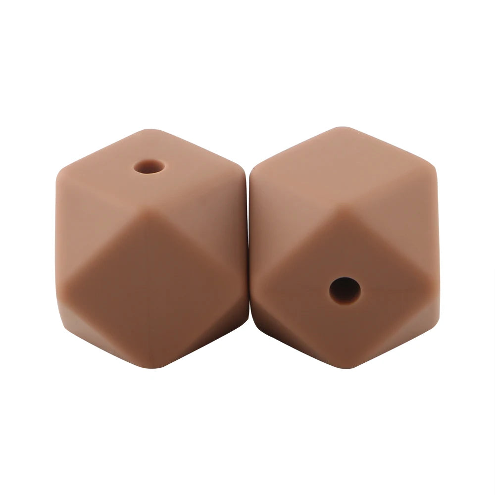 100Pcs Silicone Beads 14mm Hexagon Bead For Jewelry Making DIY Necklace Bracelets Keychain Jewelry Accessories Food Grade