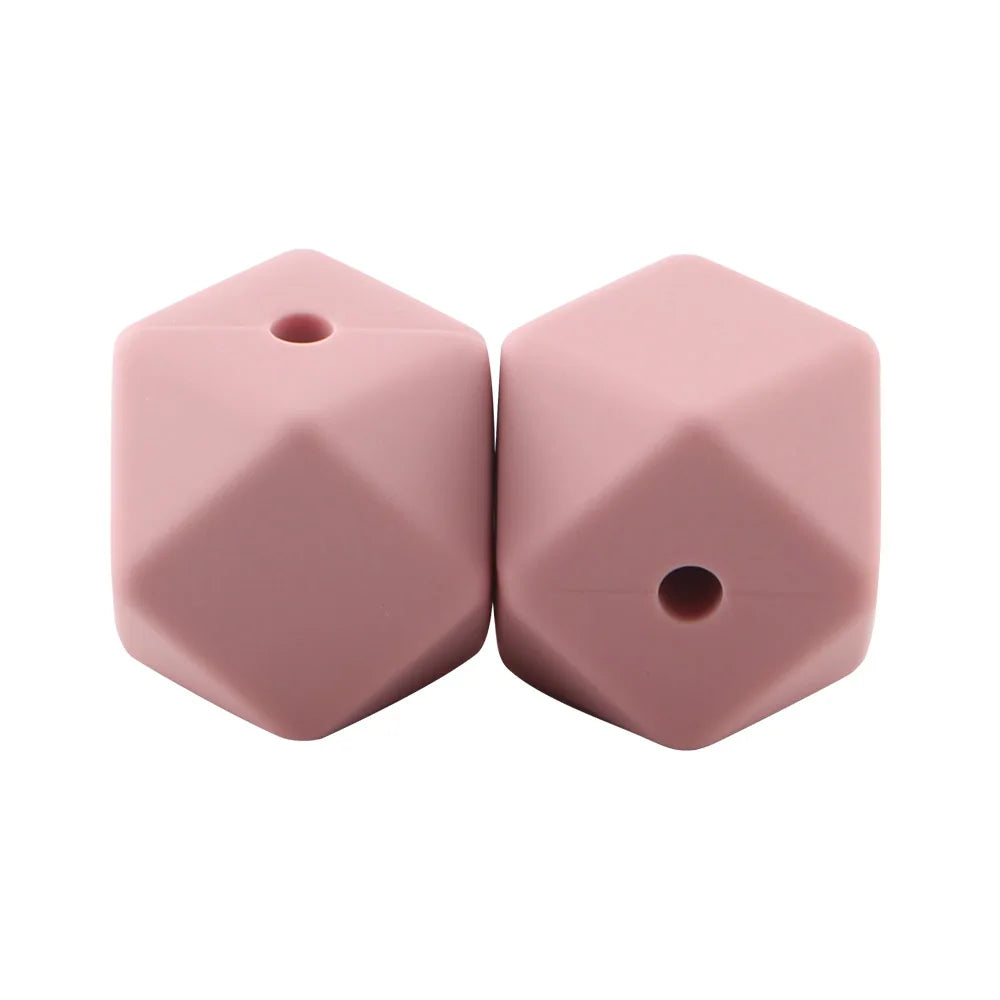 100Pcs Silicone Beads 14mm Hexagon Bead For Jewelry Making DIY Necklace Bracelets Keychain Jewelry Accessories Food Grade
