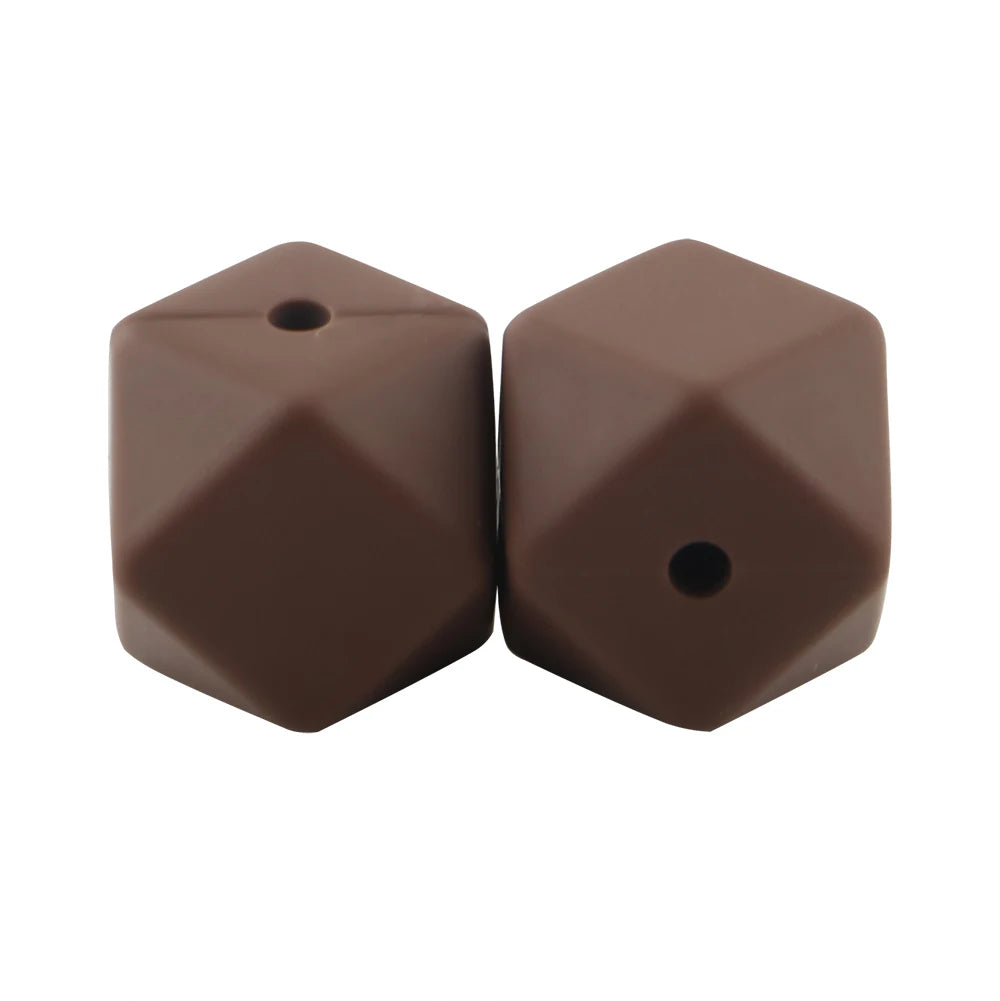100Pcs Silicone Beads 14mm Hexagon Bead For Jewelry Making DIY Necklace Bracelets Keychain Jewelry Accessories Food Grade
