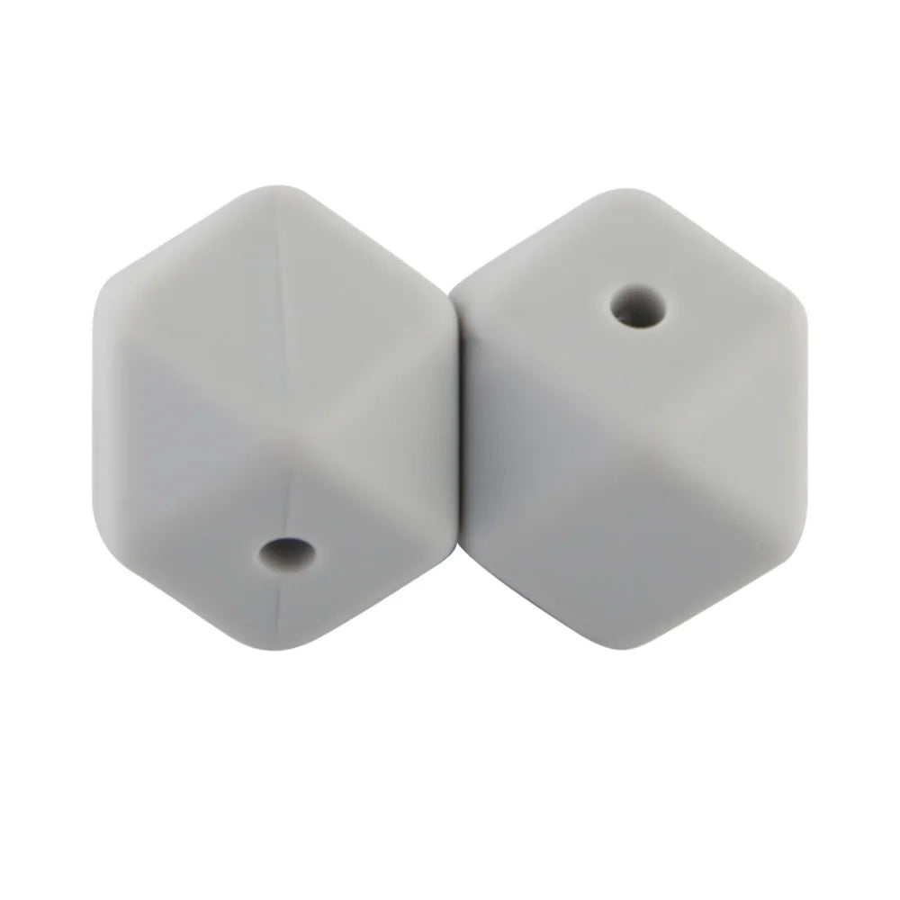 100Pcs Silicone Beads 14mm Hexagon Bead For Jewelry Making DIY Necklace Bracelets Keychain Jewelry Accessories Food Grade