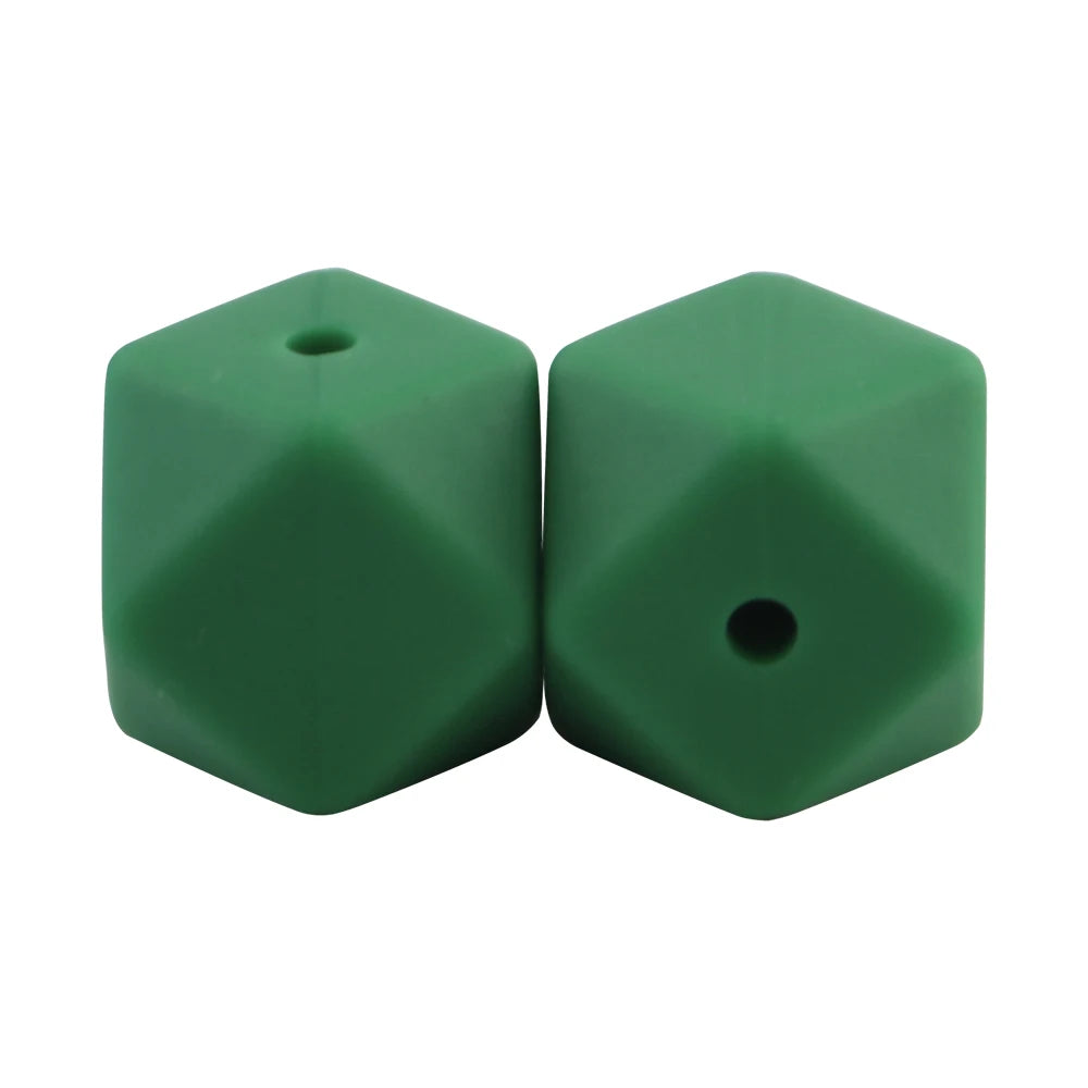 100Pcs Silicone Beads 14mm Hexagon Bead For Jewelry Making DIY Necklace Bracelets Keychain Jewelry Accessories Food Grade