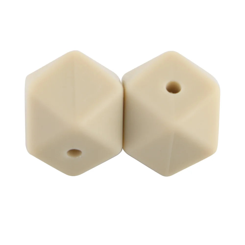 100Pcs Silicone Beads 14mm Hexagon Bead For Jewelry Making DIY Necklace Bracelets Keychain Jewelry Accessories Food Grade