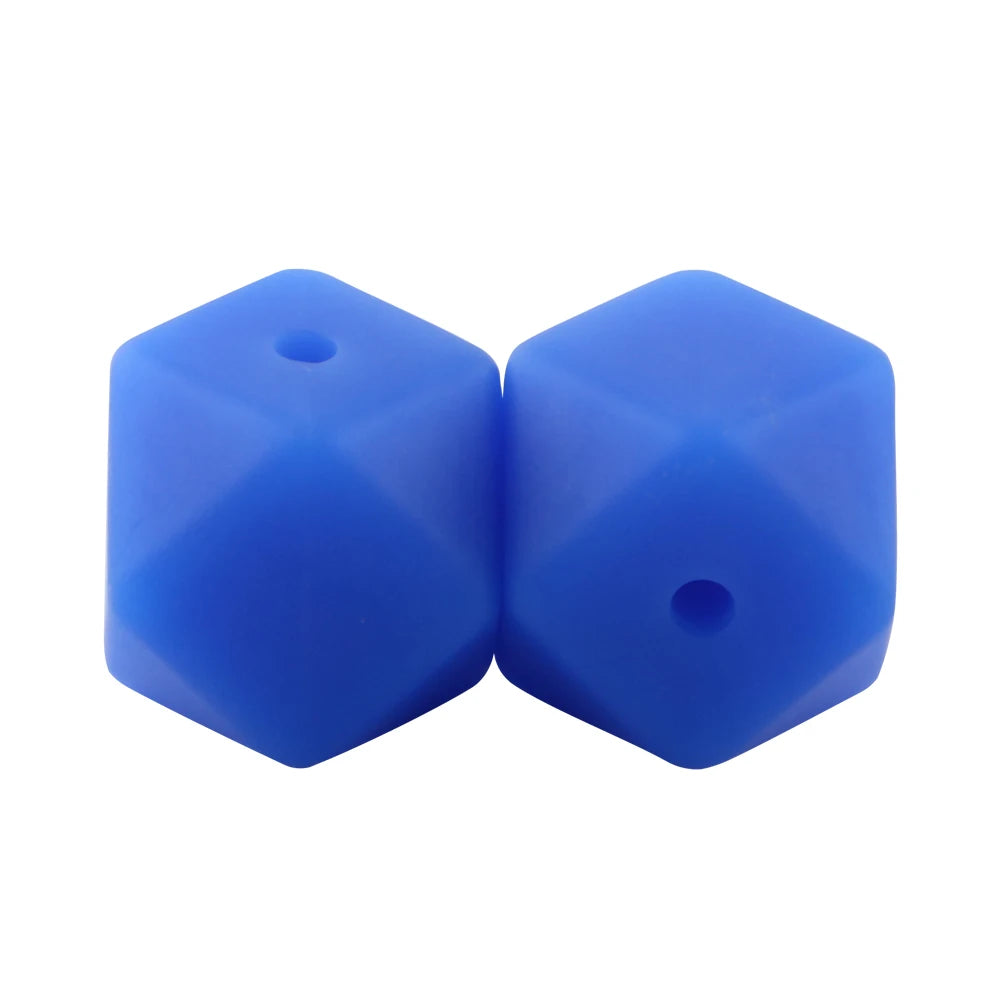 100Pcs Silicone Beads 14mm Hexagon Bead For Jewelry Making DIY Necklace Bracelets Keychain Jewelry Accessories Food Grade