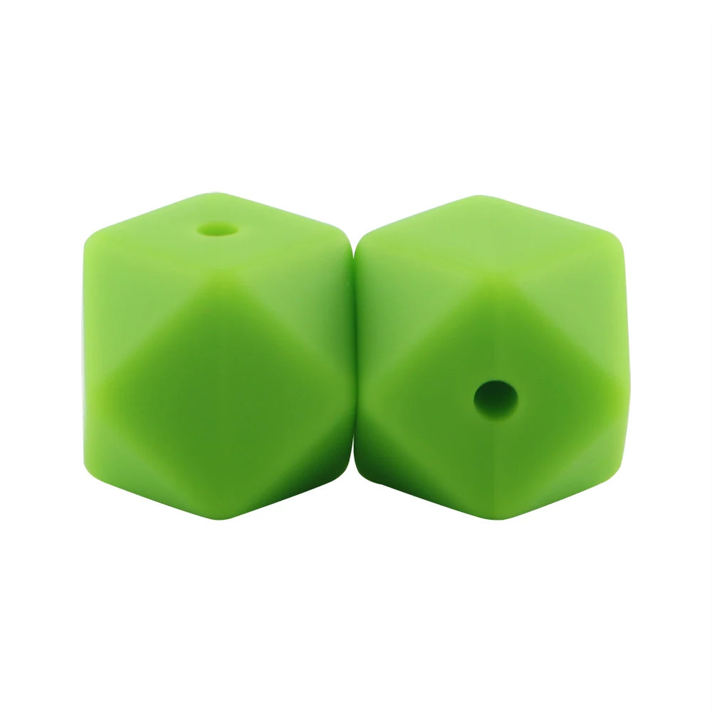 100Pcs Silicone Beads 14mm Hexagon Bead For Jewelry Making DIY Necklace Bracelets Keychain Jewelry Accessories Food Grade