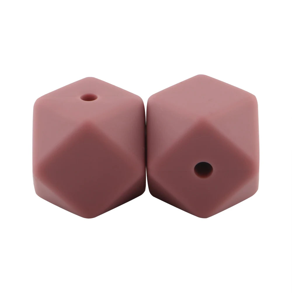 100Pcs Silicone Beads 14mm Hexagon Bead For Jewelry Making DIY Necklace Bracelets Keychain Jewelry Accessories Food Grade