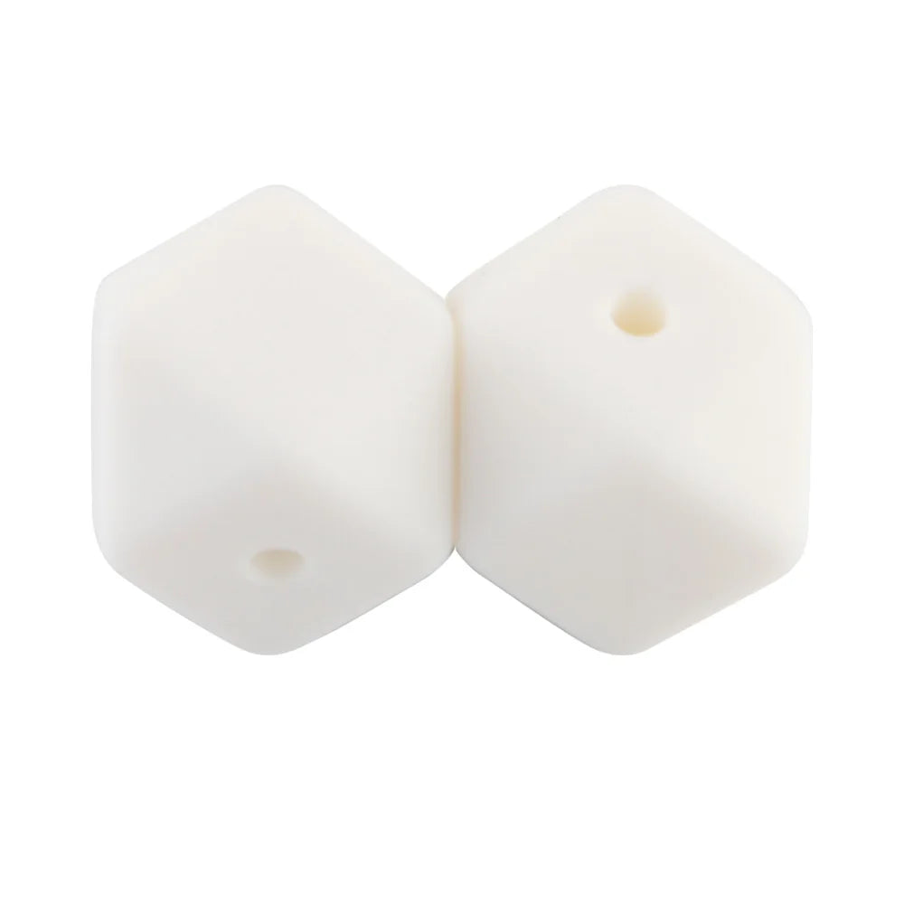 100Pcs Silicone Beads 14mm Hexagon Bead For Jewelry Making DIY Necklace Bracelets Keychain Jewelry Accessories Food Grade
