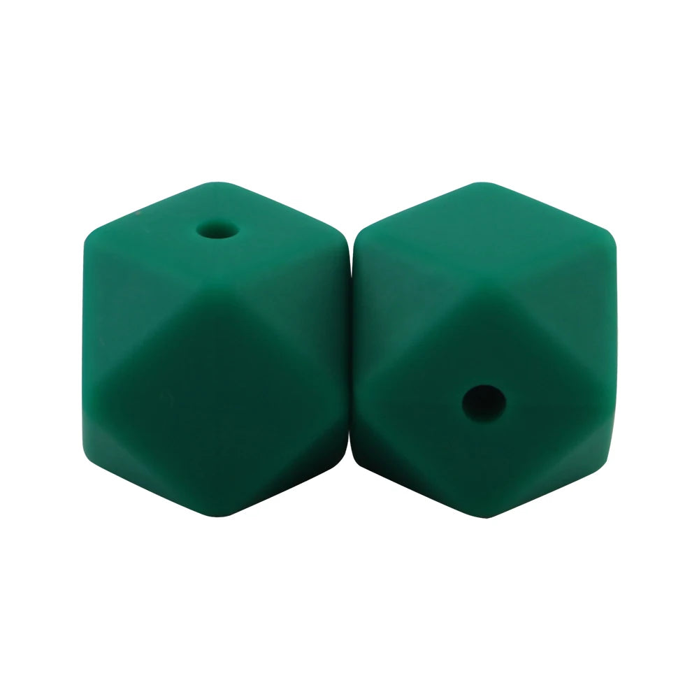 100Pcs Silicone Beads 14mm Hexagon Bead For Jewelry Making DIY Necklace Bracelets Keychain Jewelry Accessories Food Grade
