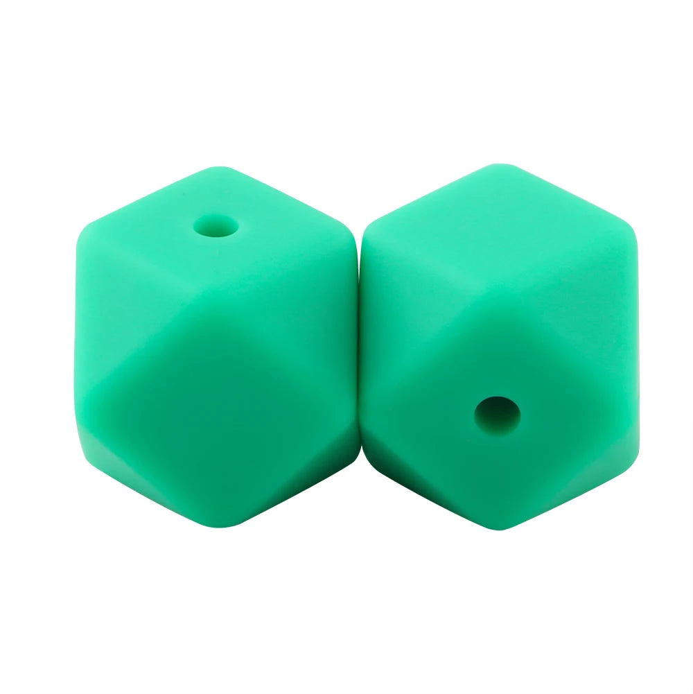 100Pcs Silicone Beads 14mm Hexagon Bead For Jewelry Making DIY Necklace Bracelets Keychain Jewelry Accessories Food Grade