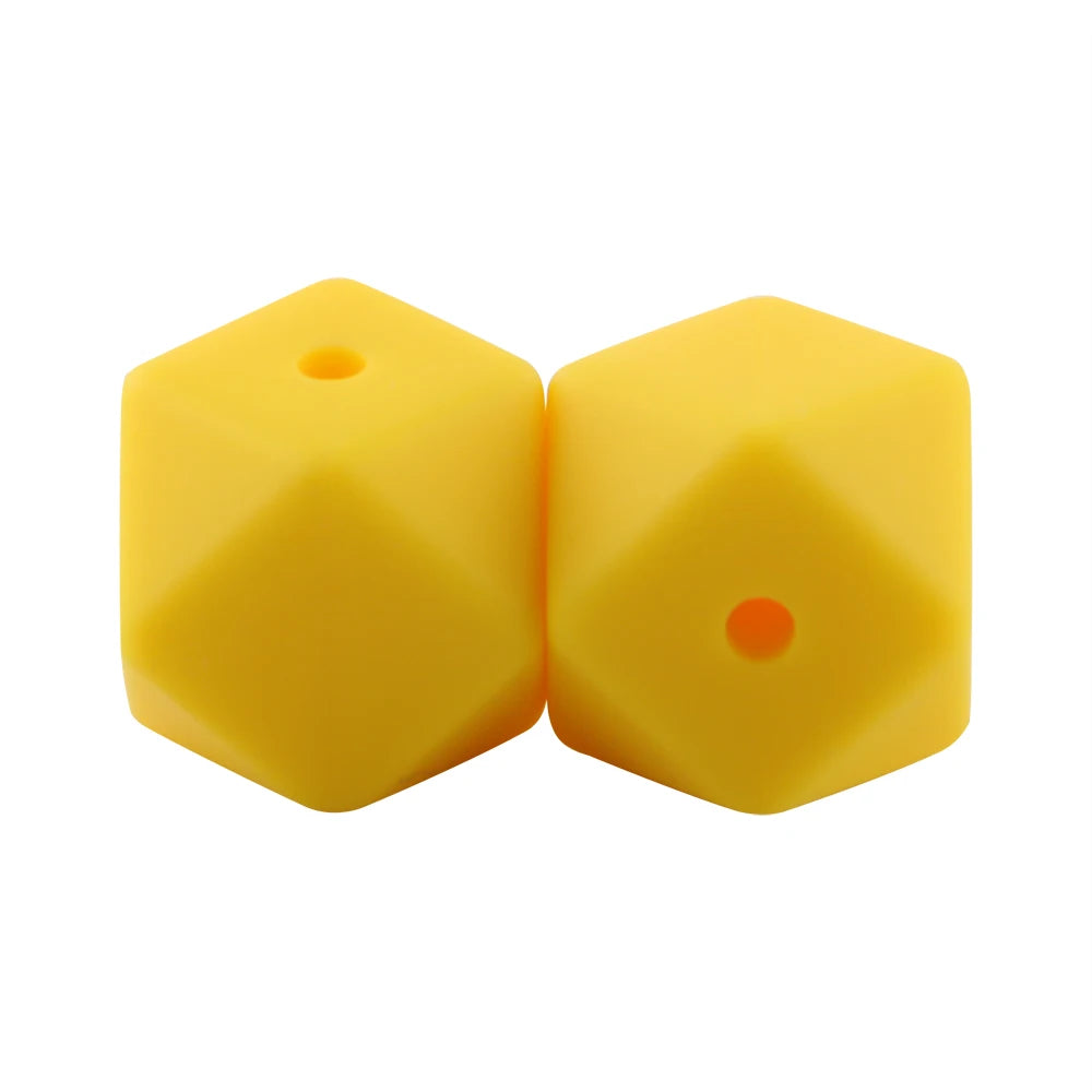 100Pcs Silicone Beads 14mm Hexagon Bead For Jewelry Making DIY Necklace Bracelets Keychain Jewelry Accessories Food Grade