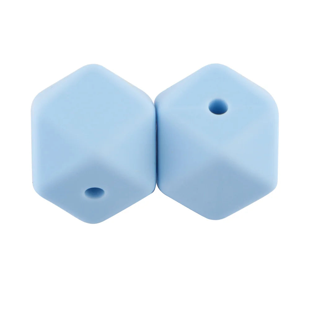 100Pcs Silicone Beads 14mm Hexagon Bead For Jewelry Making DIY Necklace Bracelets Keychain Jewelry Accessories Food Grade
