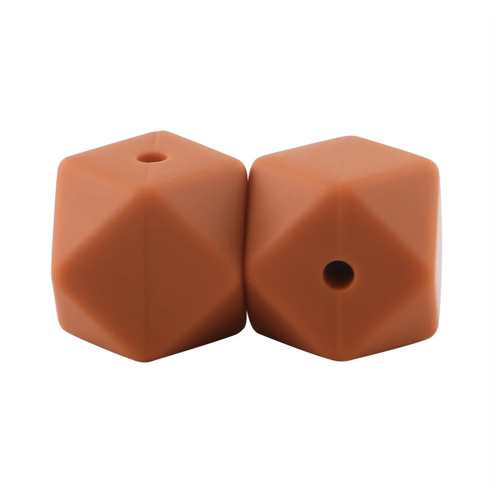 100Pcs Silicone Beads 14mm Hexagon Bead For Jewelry Making DIY Necklace Bracelets Keychain Jewelry Accessories Food Grade