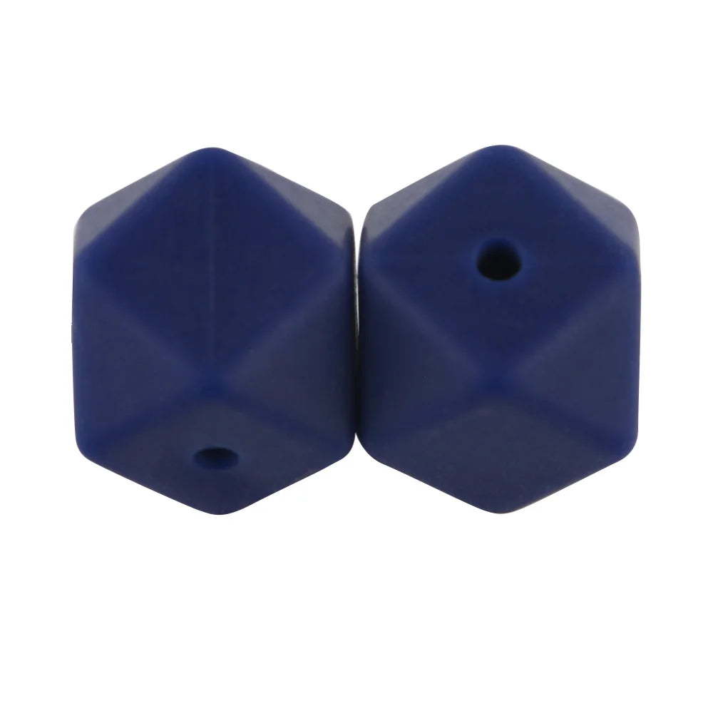 100Pcs Silicone Beads 14mm Hexagon Bead For Jewelry Making DIY Necklace Bracelets Keychain Jewelry Accessories Food Grade