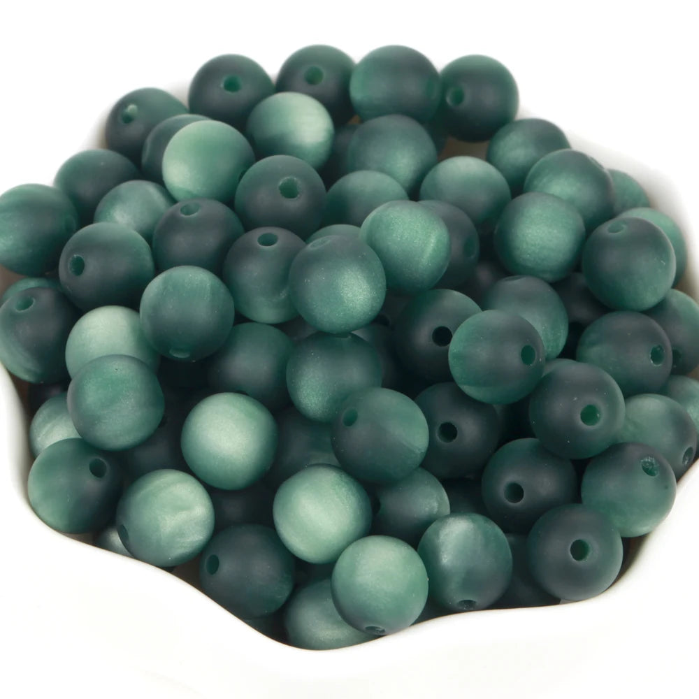 Matte Cat Eyes 100Pcs Colorful Resin Beads 8-16mm Round Loose Spacer Beads For Jewelry Making DIY Bracelet Necklace Handmade
