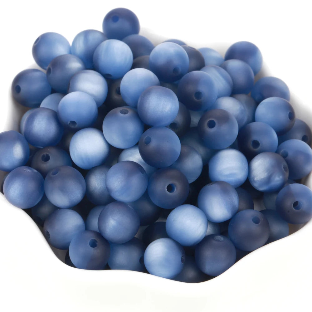 Matte Cat Eyes 100Pcs Colorful Resin Beads 8-16mm Round Loose Spacer Beads For Jewelry Making DIY Bracelet Necklace Handmade