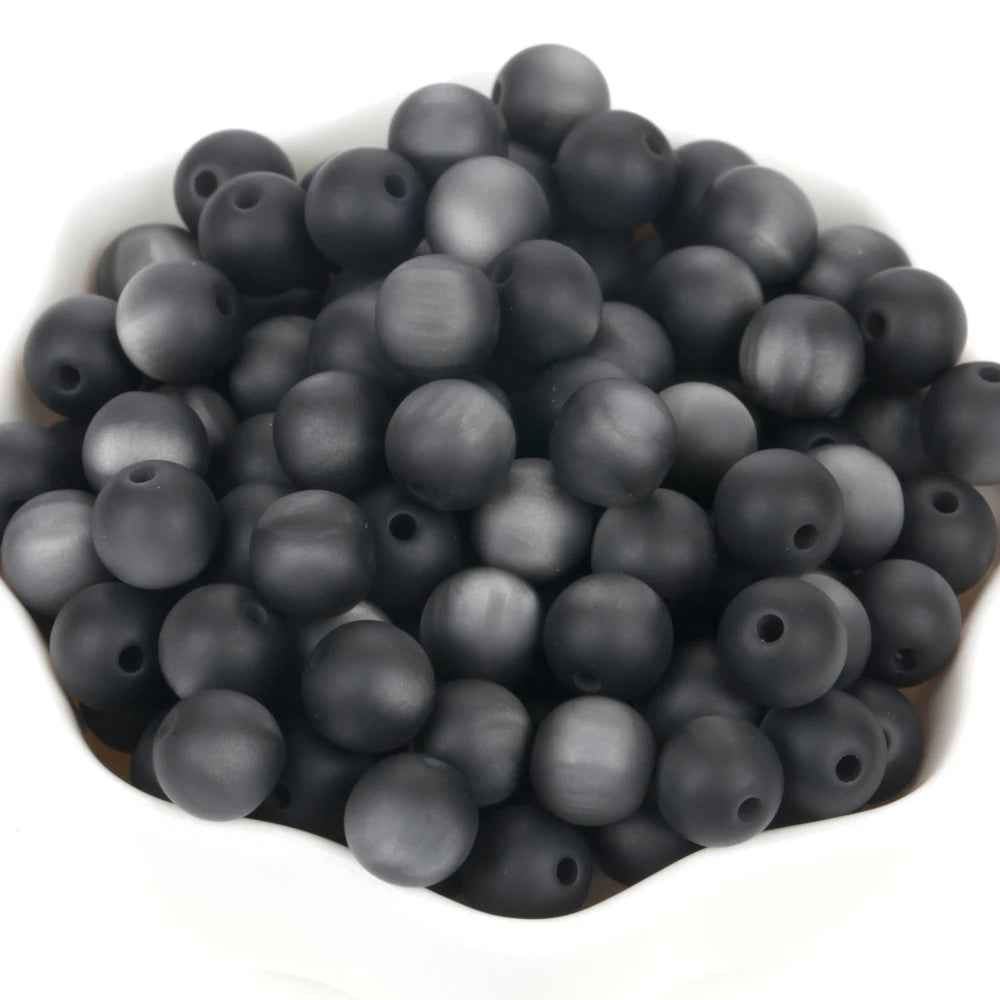 Matte Cat Eyes 100Pcs Colorful Resin Beads 8-16mm Round Loose Spacer Beads For Jewelry Making DIY Bracelet Necklace Handmade