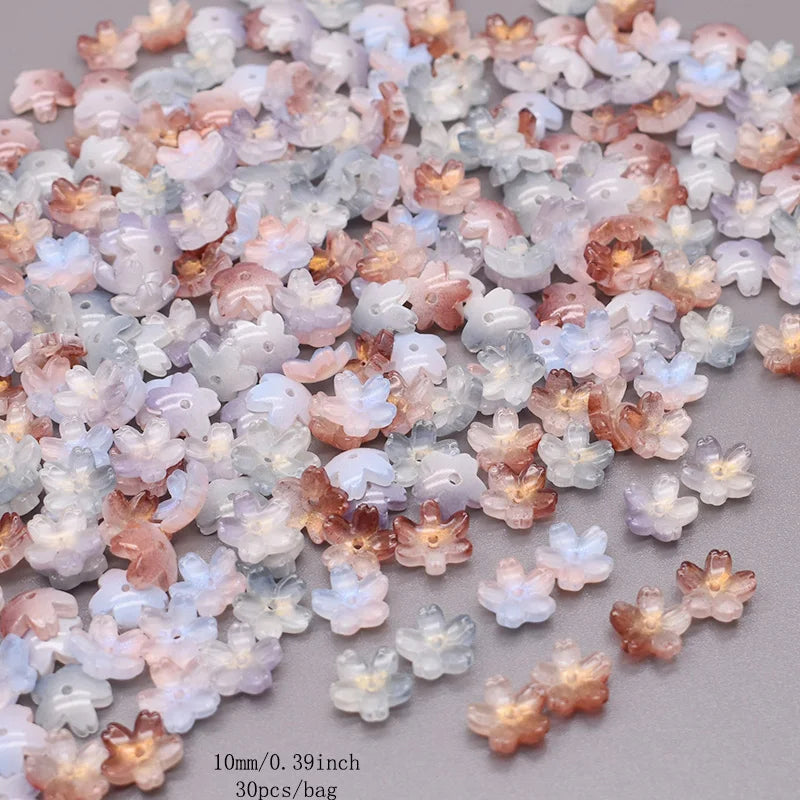 Mix Color 250g10mm Cherry Blossom Bead Czech Glass Loose Beads for Jwelry Making DIY Accessories Handmade