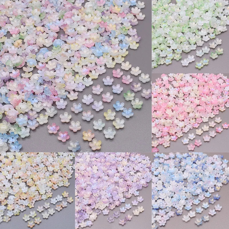 Mix Color 250g10mm Cherry Blossom Bead Czech Glass Loose Beads for Jwelry Making DIY Accessories Handmade