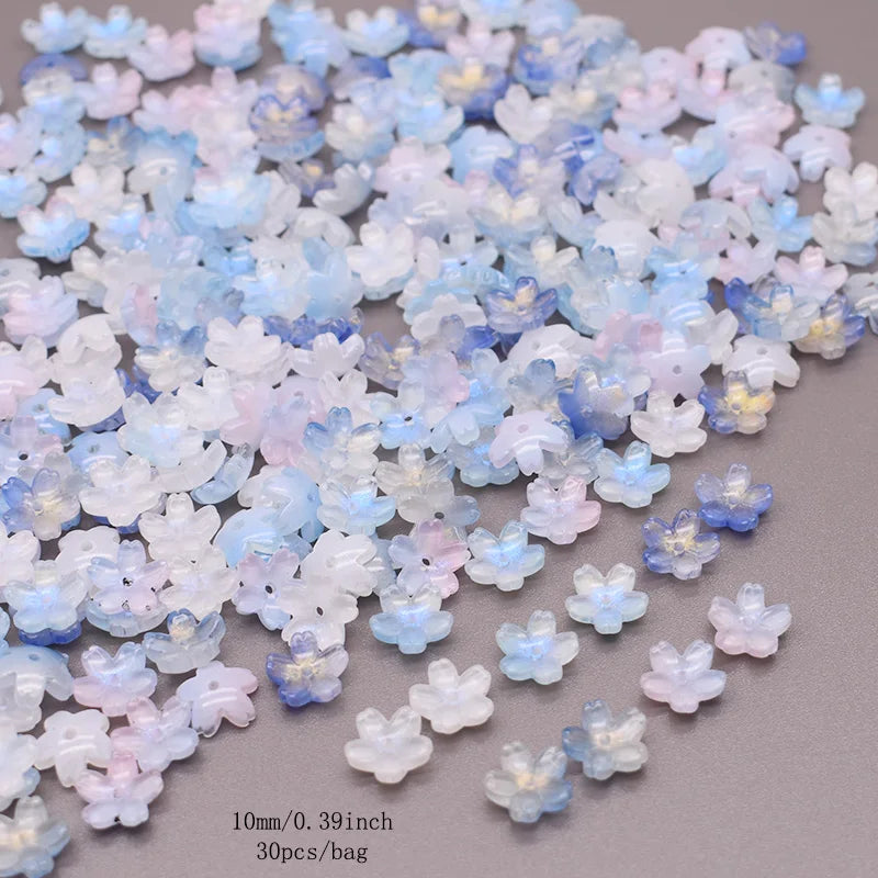 Mix Color 250g10mm Cherry Blossom Bead Czech Glass Loose Beads for Jwelry Making DIY Accessories Handmade
