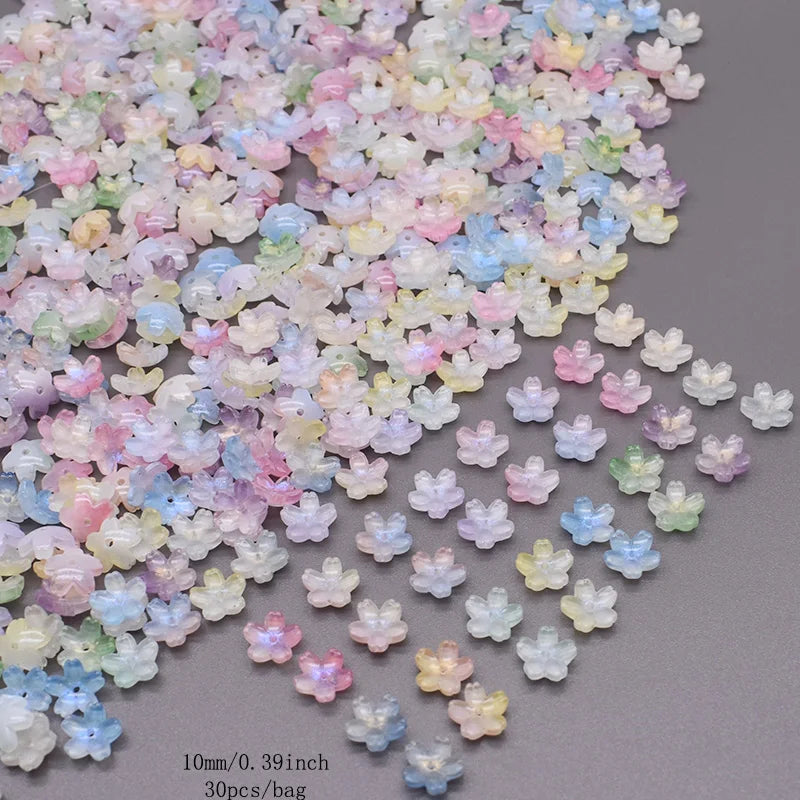 Mix Color 250g10mm Cherry Blossom Bead Czech Glass Loose Beads for Jwelry Making DIY Accessories Handmade