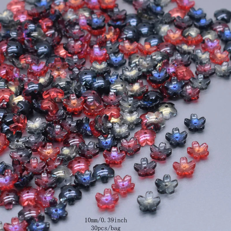 Mix Color 250g10mm Cherry Blossom Bead Czech Glass Loose Beads for Jwelry Making DIY Accessories Handmade