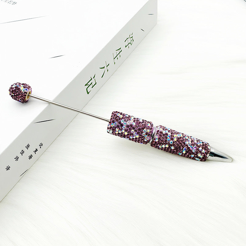 1pcs DIY heavy industry full diamond bead pen, creative handmade diamond-encrusted personalized luxury gift pen ballpoint pen spot wholesale