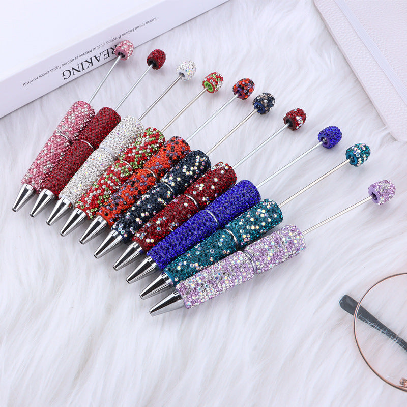 1pcs DIY heavy industry full diamond bead pen, creative handmade diamond-encrusted personalized luxury gift pen ballpoint pen spot wholesale