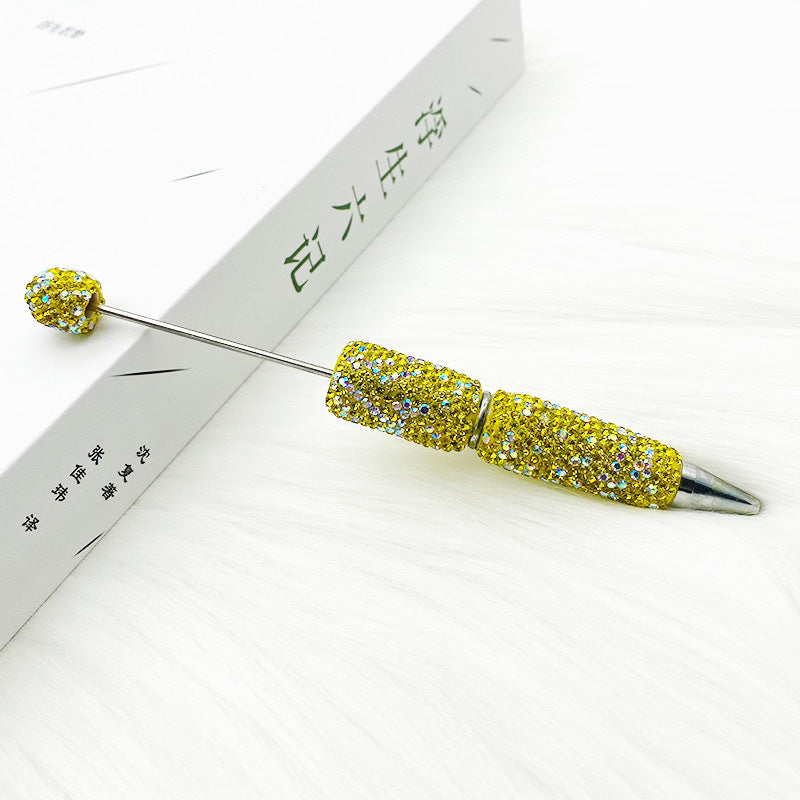 1pcs DIY heavy industry full diamond bead pen, creative handmade diamond-encrusted personalized luxury gift pen ballpoint pen spot wholesale