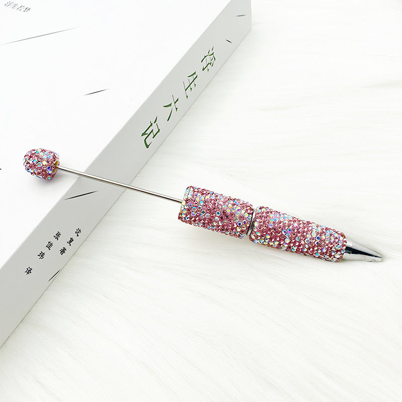1pcs DIY heavy industry full diamond bead pen, creative handmade diamond-encrusted personalized luxury gift pen ballpoint pen spot wholesale