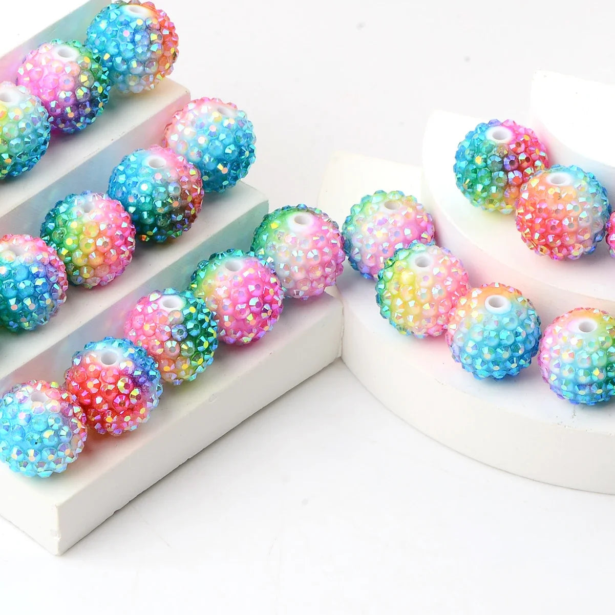 4pcs Hand paint color thorn ball acrylic bead,Hand-paint Loose Spacer Bead,For Gifts Make Bracelet necklace anklet Diy Accessory
