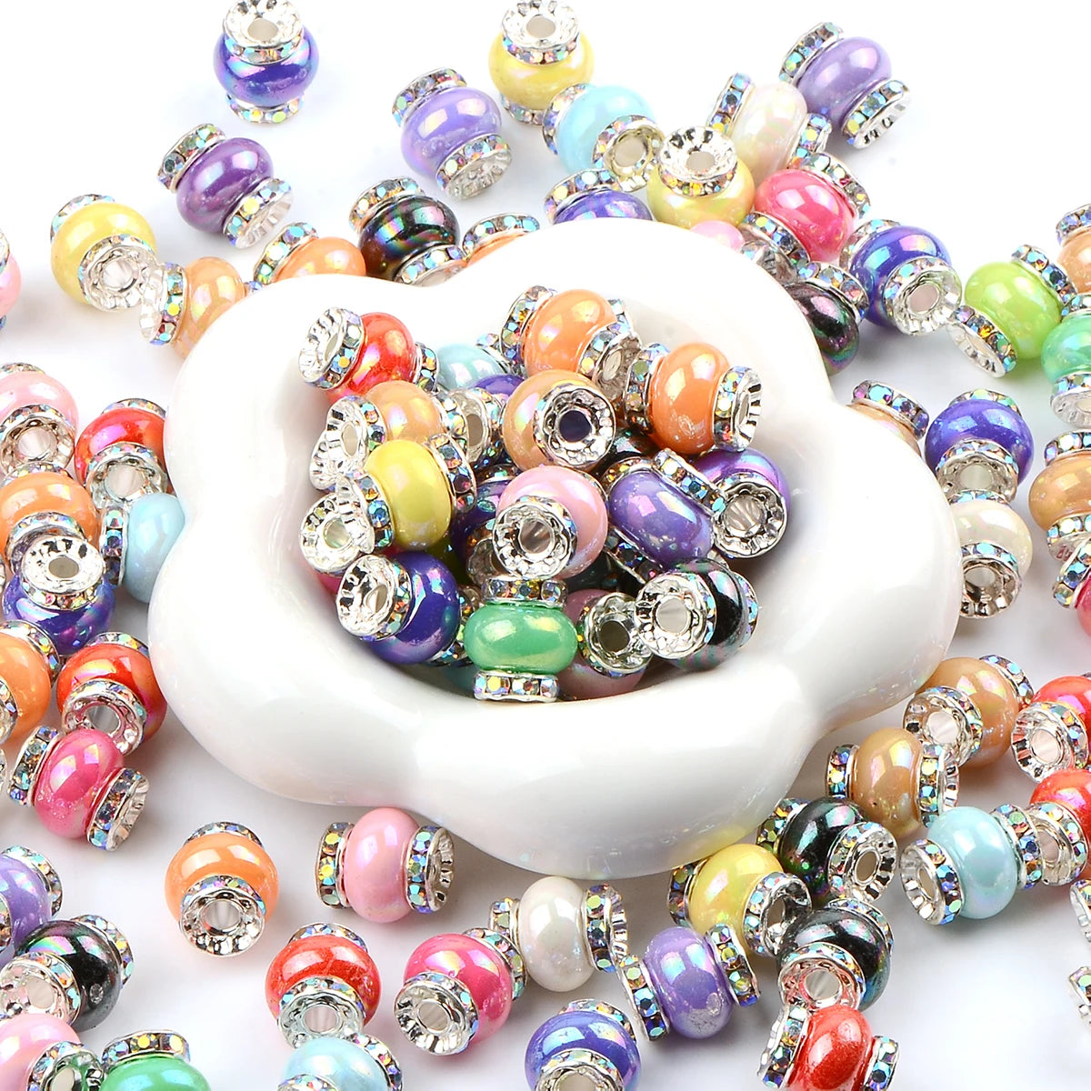 Candy color Creative Jade pot Shape acrylic oval beads spacer beads for jewelry making charm DIY Bracelet Necklace Accessories