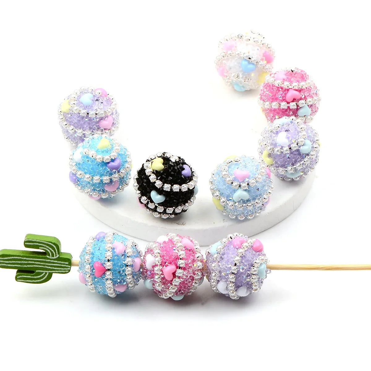 25pcs macaron color Acrylic round Bead Jewelry Makeing Bracelet, necklace, anklet, earring love Acrylic beads Accessory