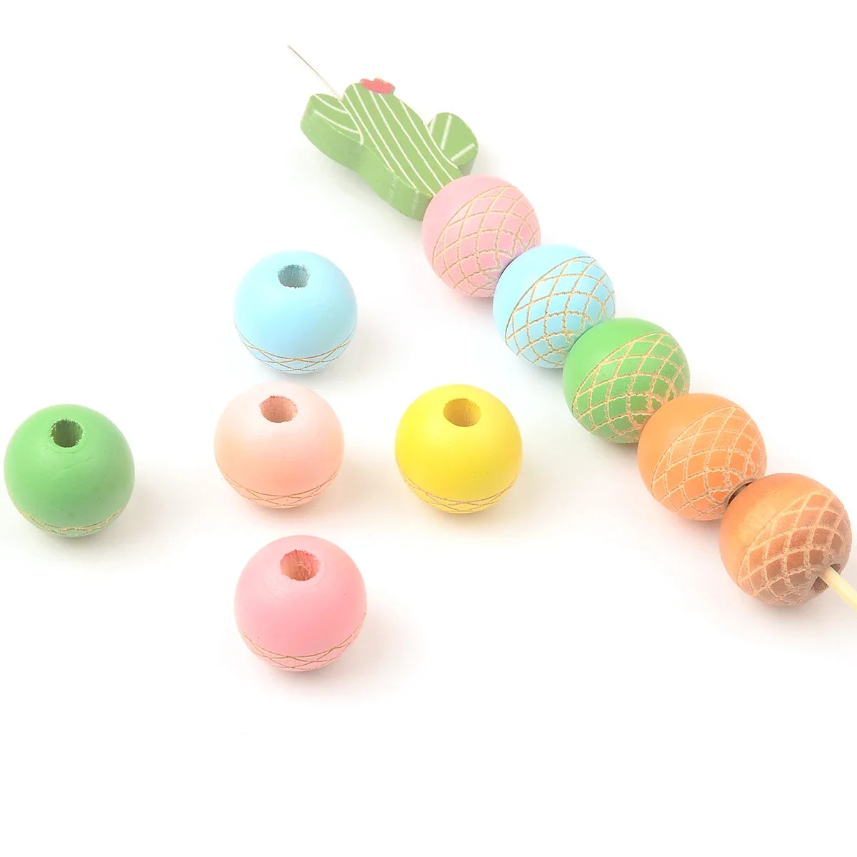 15pcs Vintage fashion hand-carved wooden bead Charms Large Hole Beads for Gifts DIY Necklace Bracelet Jewelry Accessories