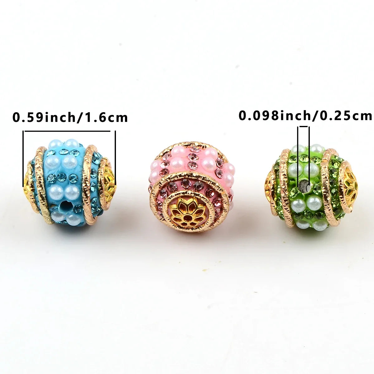 5PCS Vintage hand-painted waist drum shape acrylic round beads for jewelry making Charm DIY Bracelet Necklace Accessories