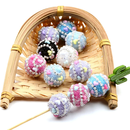 25pcs macaron color Acrylic round Bead Jewelry Makeing Bracelet, necklace, anklet, earring  love Acrylic beads Accessory