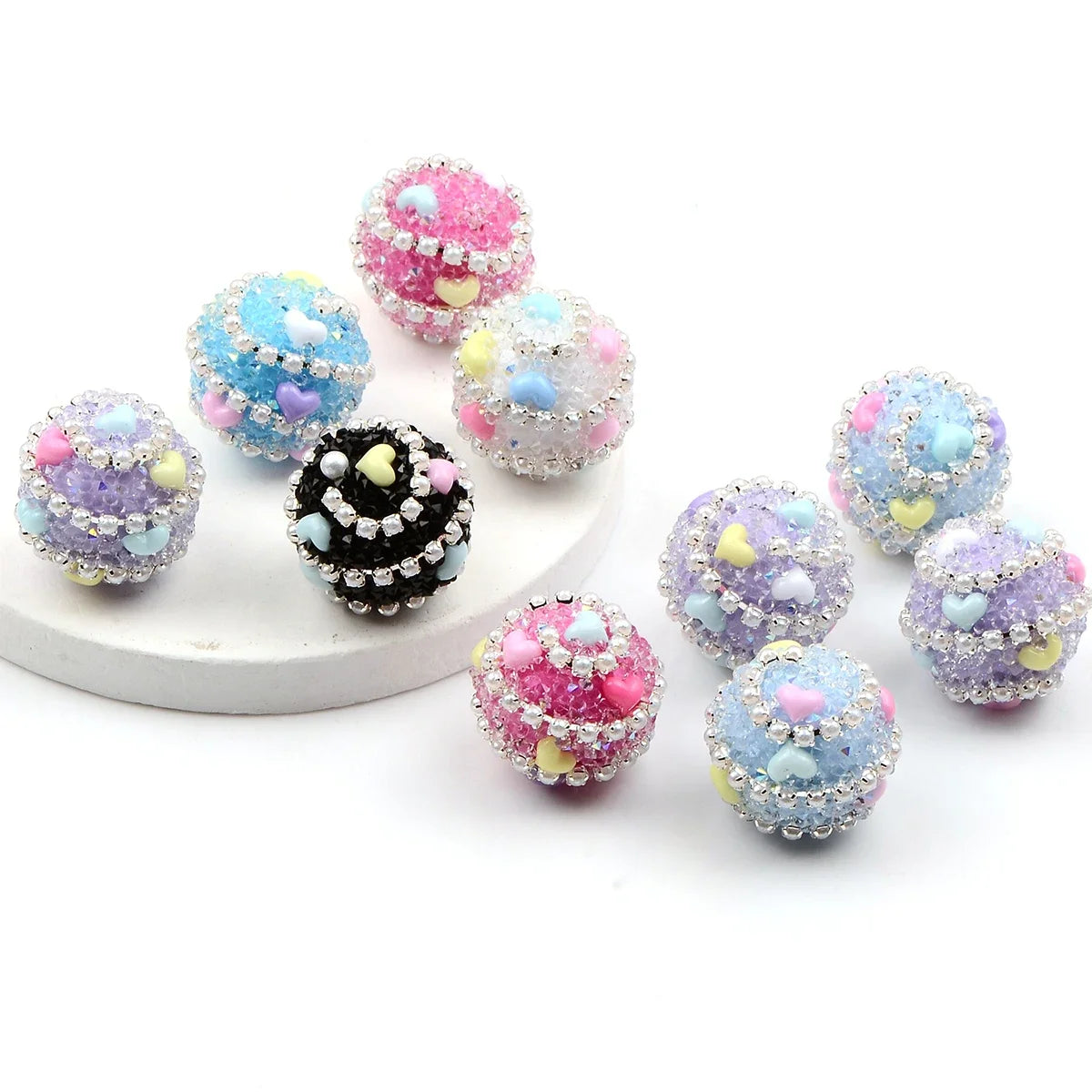 25pcs macaron color Acrylic round Bead Jewelry Makeing Bracelet, necklace, anklet, earring love Acrylic beads Accessory