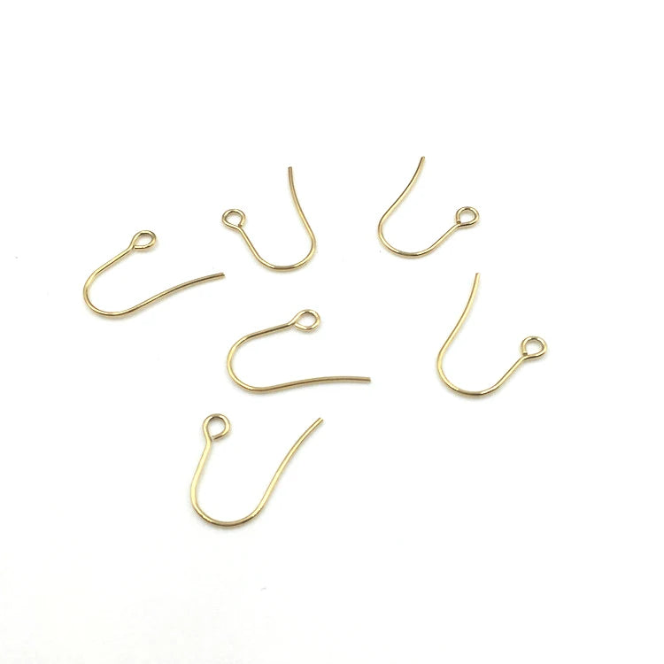Semitree 100pcs Stainless Steel Ear Wires Simple Earrings Hook for Crafts Earring Findings Diy Jewelry Handcrafted Accessories
