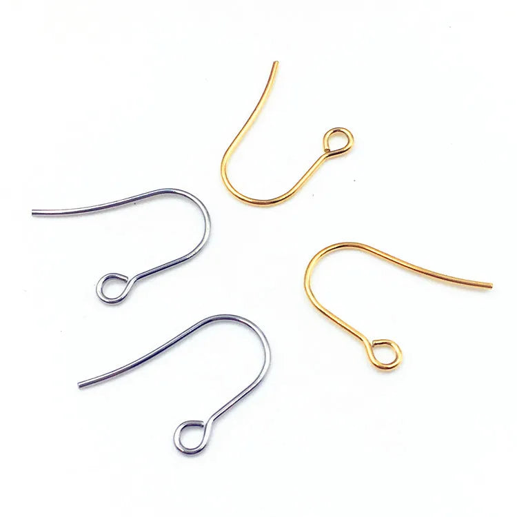 Semitree 100pcs Stainless Steel Ear Wires Simple Earrings Hook for Crafts Earring Findings Diy Jewelry Handcrafted Accessories
