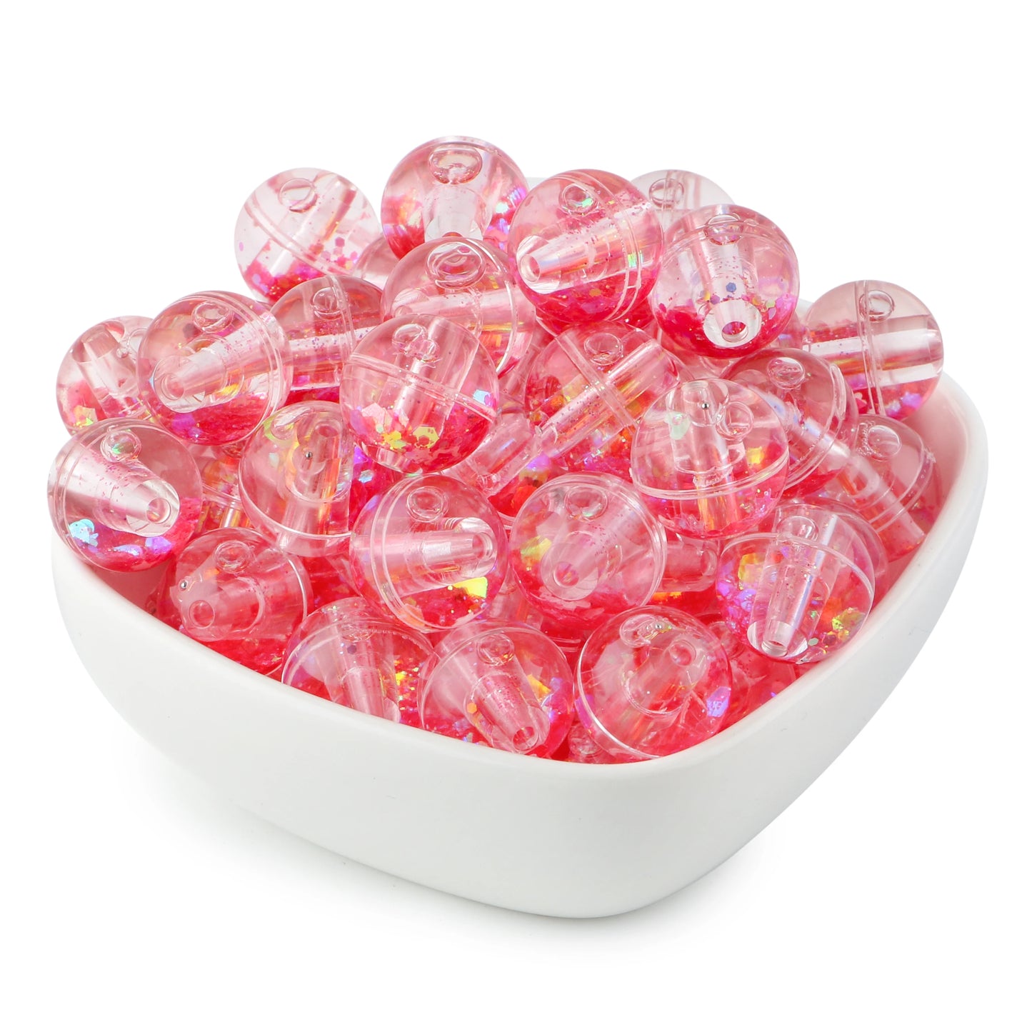 Transparent Oil Liquid Beads Quicksand Water Core Round Acrylic Beads Diy Jewelry Necklace Bracelet Keychain Accessories