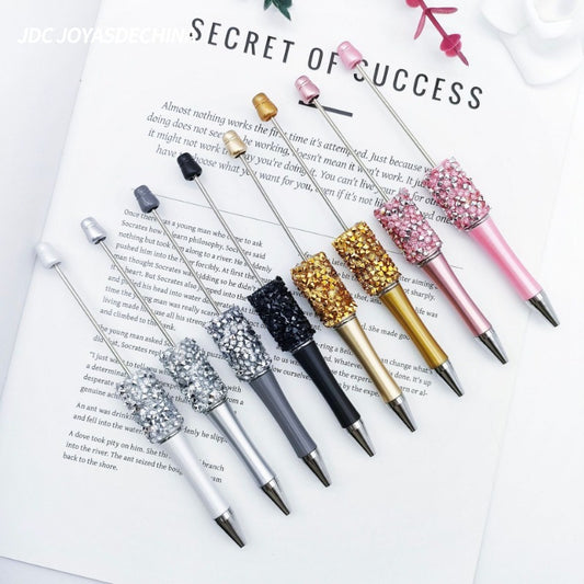 8pcs Multi-Color Random Diamond Bead Pens, Bead Ballpoint Pens, High-Value and Dazzling Rhinestone Writing Pens