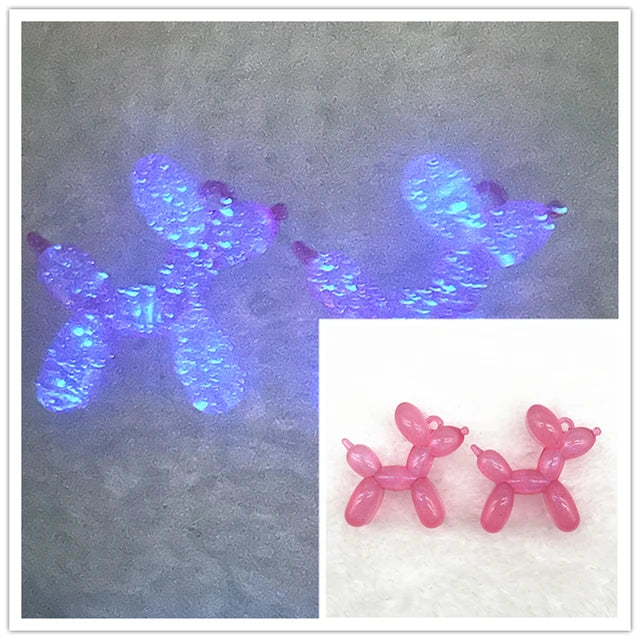 Color Stereo Lovely Balloon Dog Acrylic Charms Jewelry Making DIY Necklace Key Chain Decoration Cute Charms Pendant